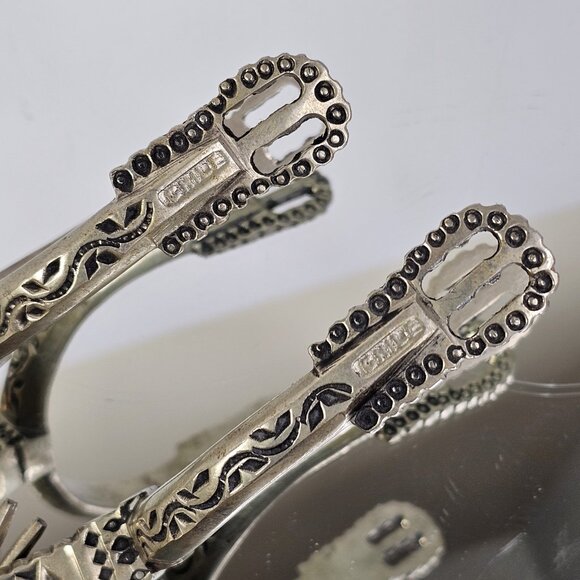 Chilean Cowboy Spurs Vintage Artisan Handmade Set Equestrian Riding Horse - Picture 16 of 16